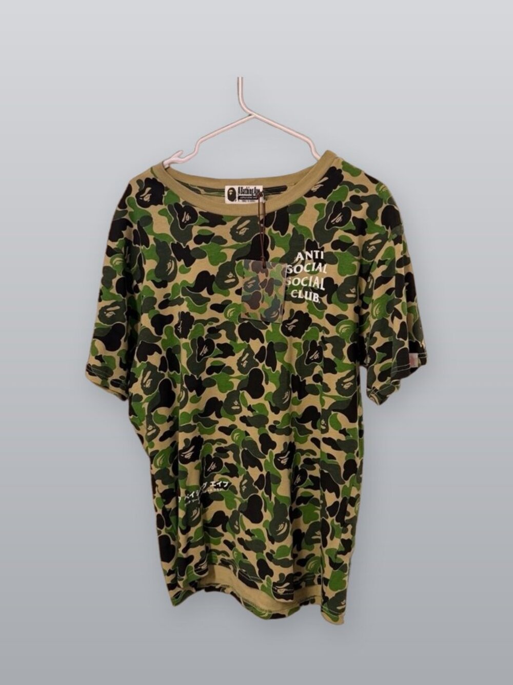 Anti Social Social Club x Bape ABC Green Camo Tee